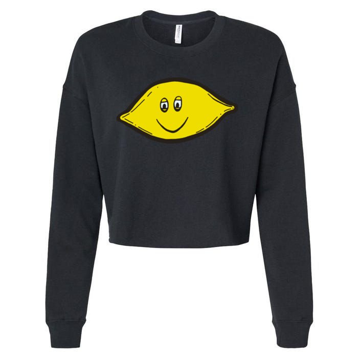 Small Dope Lemon Cropped Pullover Crew