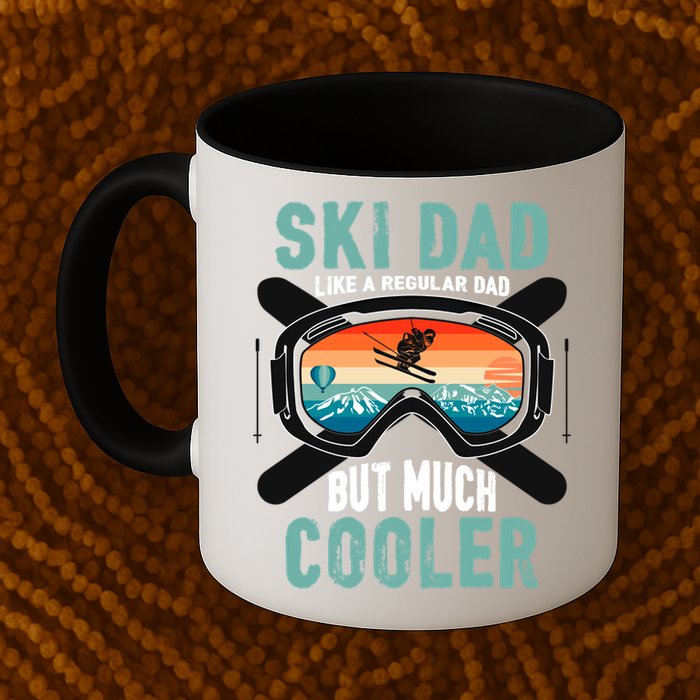 Ski Dad Like A Regular Dad But Cooler Vintage Skier Gift Mug