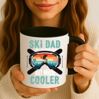 Ski Dad Like A Regular Dad But Cooler Vintage Skier Gift Mug