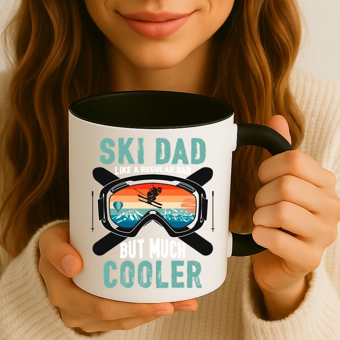 Ski Dad Like A Regular Dad But Cooler Vintage Skier Gift Mug