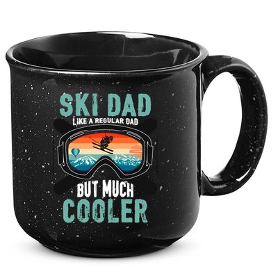 Ski Dad Like A Regular Dad But Cooler Vintage Skier Gift 15oz Campfire Ceramic Mug