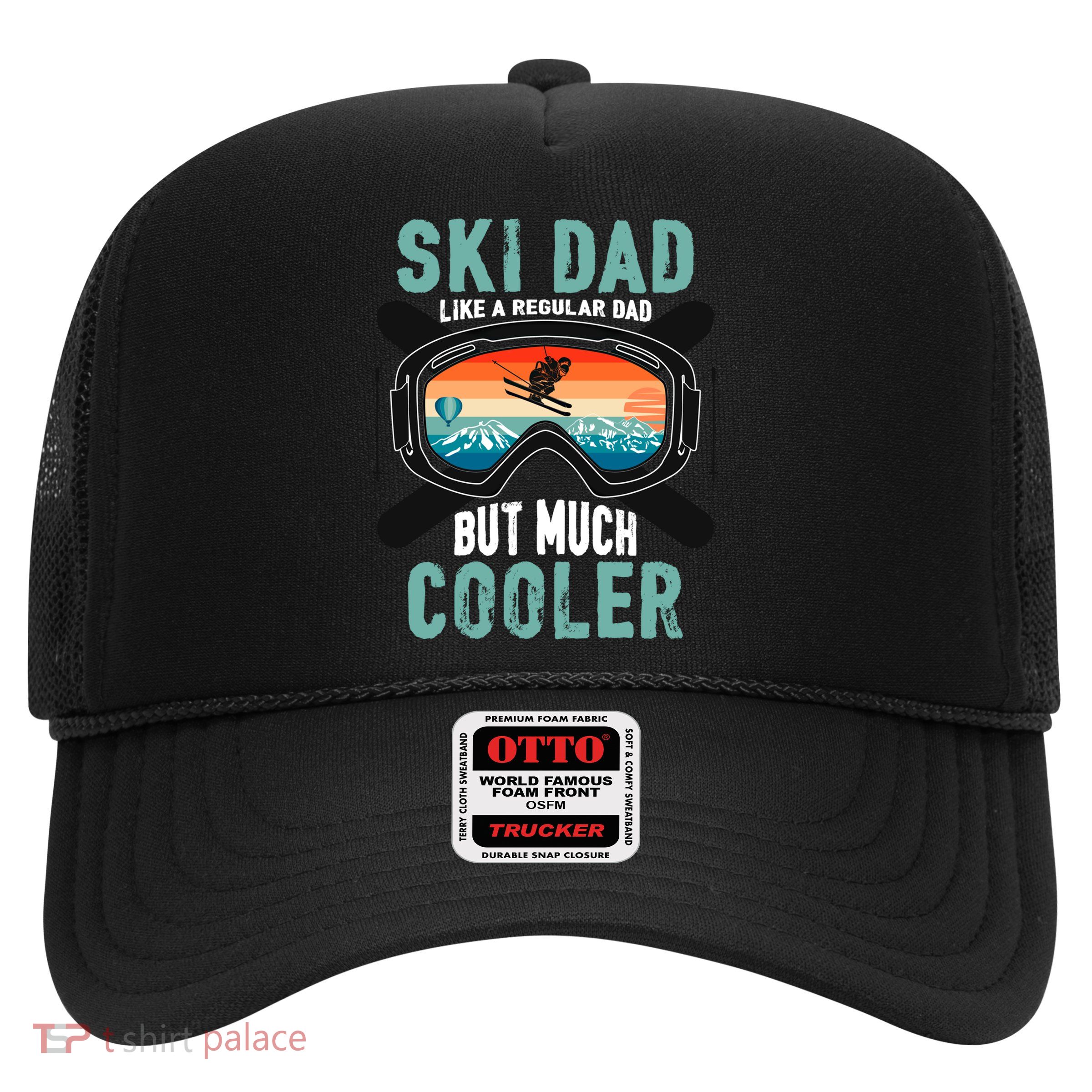 Ski Dad Like A Regular Dad But Cooler Vintage Skier Gift Trucker Hat