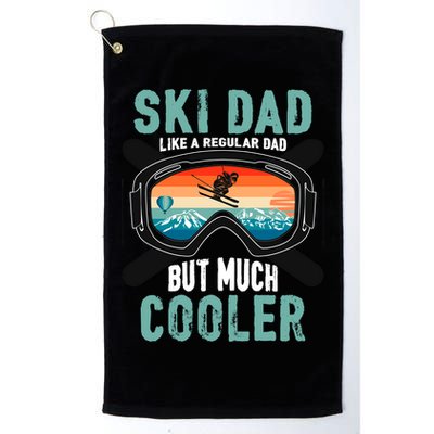 Ski Dad Like A Regular Dad But Cooler Vintage Skier Gift Golf Towel