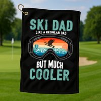 Ski Dad Like A Regular Dad But Cooler Vintage Skier Gift Golf Towel