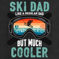 Ski Dad Like A Regular Dad But Cooler Vintage Skier Gift Golf Towel