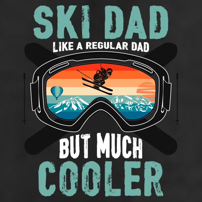 Ski Dad Like A Regular Dad But Cooler Vintage Skier Gift Golf Towel