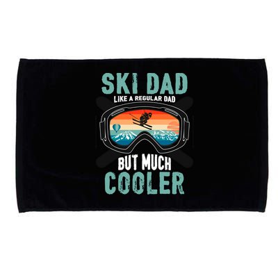 Ski Dad Like A Regular Dad But Cooler Vintage Skier Gift Microfiber Hand Towel