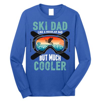 Ski Dad Like A Regular Dad But Cooler Vintage Skier Gift Long Sleeve Shirt