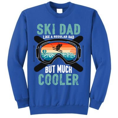 Ski Dad Like A Regular Dad But Cooler Vintage Skier Gift Sweatshirt