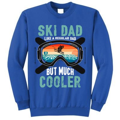 Ski Dad Like A Regular Dad But Cooler Vintage Skier Gift Tall Sweatshirt