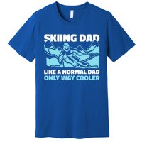 Skiing Dad Like A Regular Dad But Cooler For Father's Day Gift Premium T-Shirt