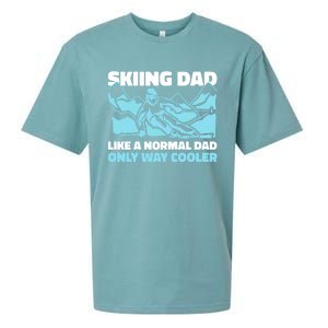 Skiing Dad Like A Regular Dad But Cooler For Father's Day Gift Sueded Cloud Jersey T-Shirt