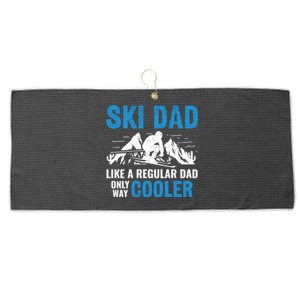 Ski Dad Like A Regular Dad Only Way Cooler Freestyle Skier Great Gift Large Microfiber Waffle Golf Towel