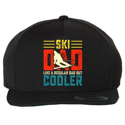 Ski Dad Like A Regular Dad But Cooler Funny Quote Gift Wool Snapback Cap