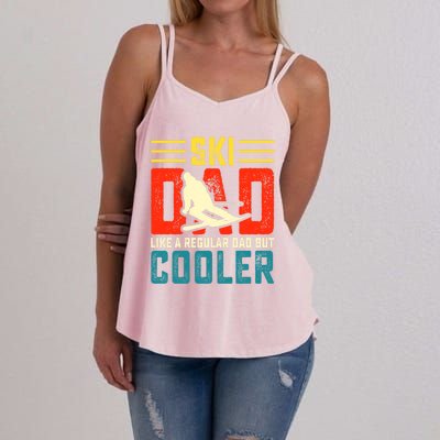 Ski Dad Like A Regular Dad But Cooler Funny Quote Gift Women's Strappy Tank