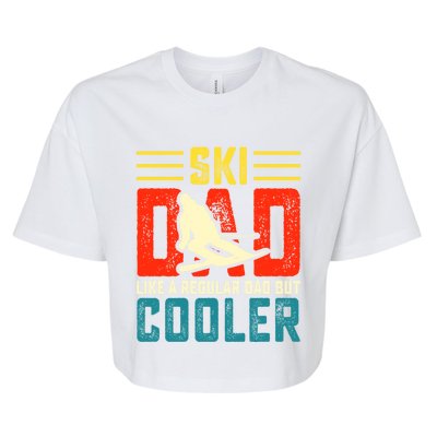 Ski Dad Like A Regular Dad But Cooler Funny Quote Gift Bella+Canvas Jersey Crop Tee