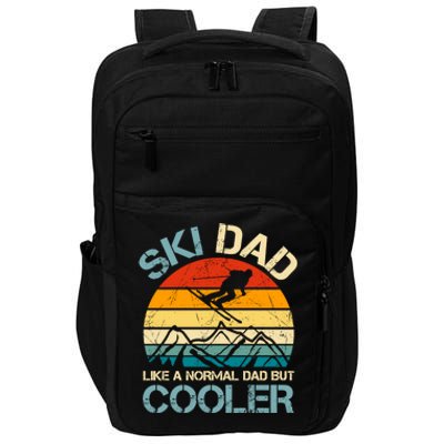 Ski Dad Like A Regular Dad But Cooler Vintage Skiing Skier Gift Impact Tech Backpack