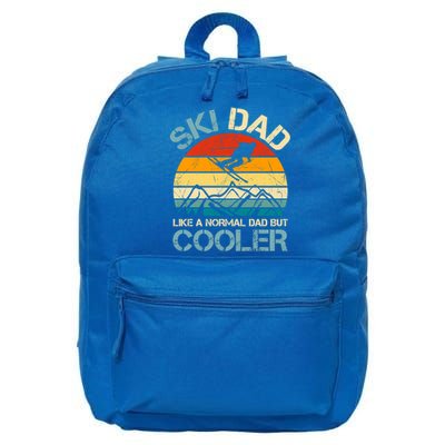 Ski Dad Like A Regular Dad But Cooler Vintage Skiing Skier Gift 16 in Basic Backpack