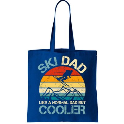 Ski Dad Like A Regular Dad But Cooler Vintage Skiing Skier Gift Tote Bag