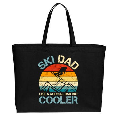 Ski Dad Like A Regular Dad But Cooler Vintage Skiing Skier Gift Cotton Canvas Jumbo Tote