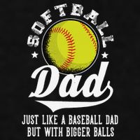 Softball Dad Like A Baseball Dad With Bigger Balls Softball Ladies PosiCharge Tri-Blend Wicking Tank