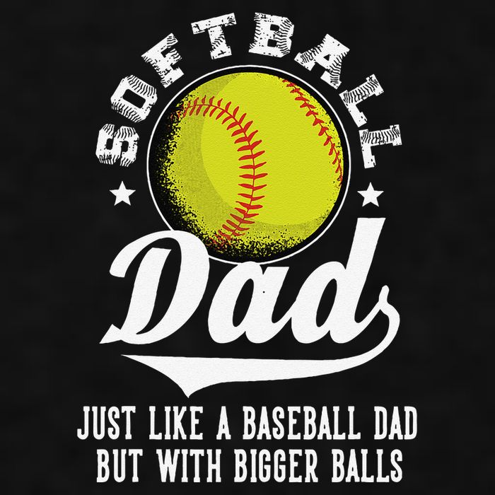 Softball Dad Like A Baseball Dad With Bigger Balls Softball Ladies PosiCharge Tri-Blend Wicking Tank