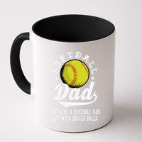 Softball Dad Like A Baseball Dad With Bigger Balls Softball Mug