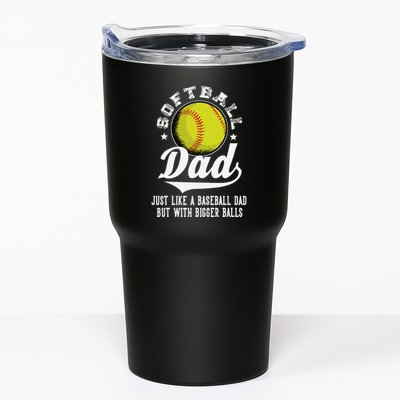 Softball Dad Like A Baseball Dad With Bigger Balls Softball Tumbler
