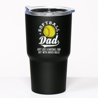 Softball Dad Like A Baseball Dad With Bigger Balls Softball Tumbler