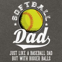 Softball Dad Like A Baseball Dad With Bigger Balls Softball Cotton Canvas Backpack