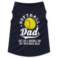 Softball Dad Like A Baseball Dad With Bigger Balls Softball Doggie Tank