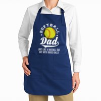 Softball Dad Like A Baseball Dad With Bigger Balls Softball Apron