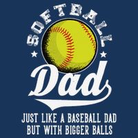 Softball Dad Like A Baseball Dad With Bigger Balls Softball Button