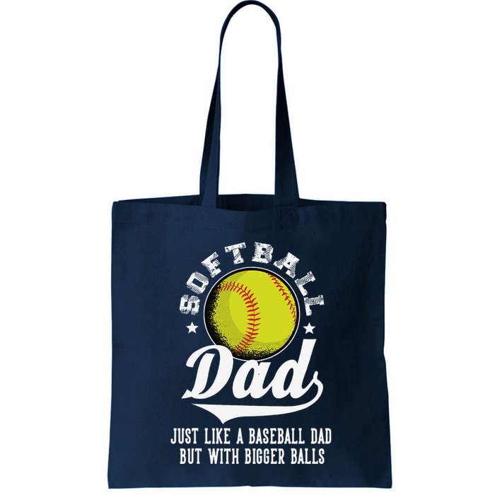 Softball Dad Like A Baseball Dad With Bigger Balls Softball Bag