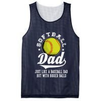 Softball Dad Like A Baseball Dad With Bigger Balls Softball Mesh Reversible Basketball Jersey Tank