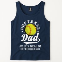 Softball Dad Like A Baseball Dad With Bigger Balls Softball Tank Top
