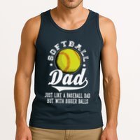 Softball Dad Like A Baseball Dad With Bigger Balls Softball Tank Top
