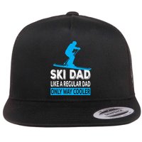 Ski Dad Like A Regular Dad Only Way Cooler Skiing Cute Gift Flat Bill Trucker Hat