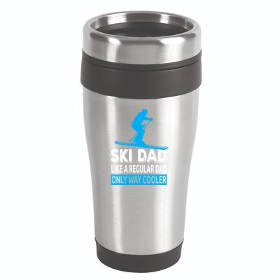 Ski Dad Like A Regular Dad Only Way Cooler Skiing Cute Gift 16oz Travel Tumbler