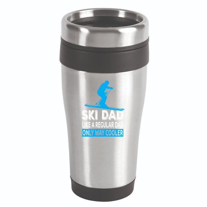 Ski Dad Like A Regular Dad Only Way Cooler Skiing Cute Gift 16oz Travel Tumbler