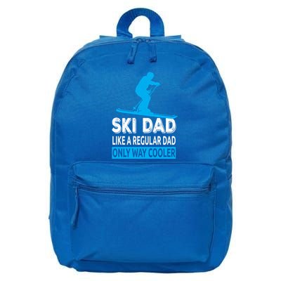 Ski Dad Like A Regular Dad Only Way Cooler Skiing Cute Gift 16 in Basic Backpack