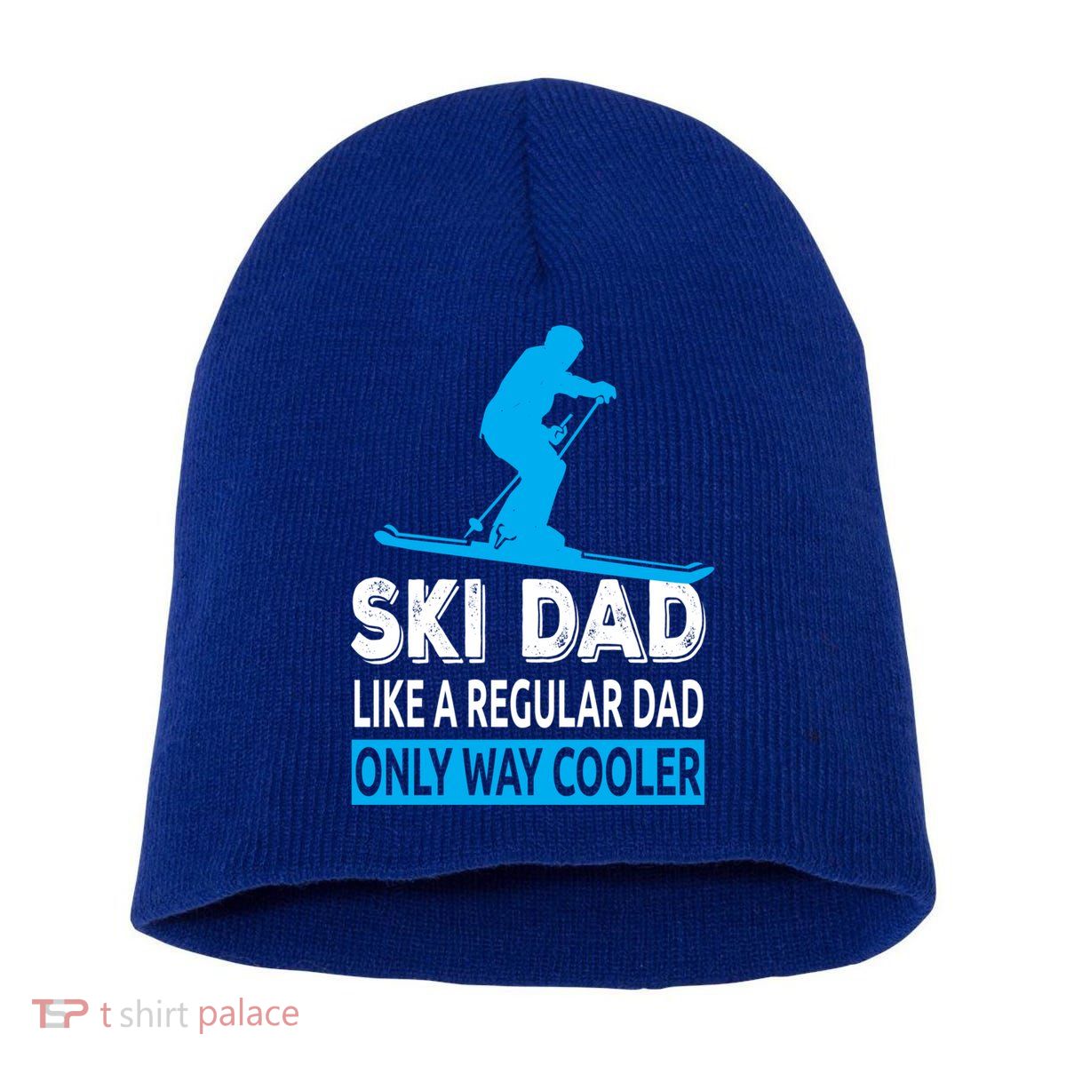 Ski Dad Like A Regular Dad Only Way Cooler Skiing Cute Gift Short Acrylic Beanie