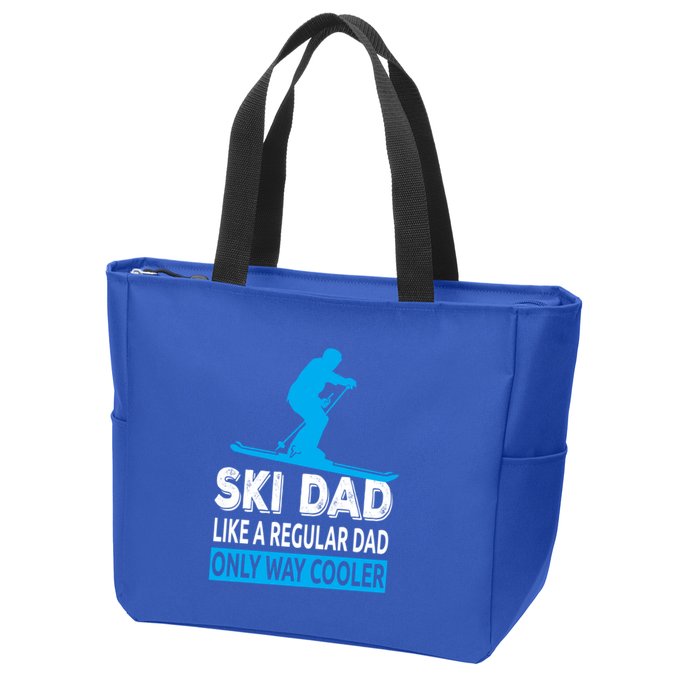 Ski Dad Like A Regular Dad Only Way Cooler Skiing Cute Gift Zip Tote Bag