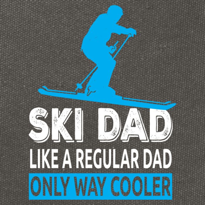 Ski Dad Like A Regular Dad Only Way Cooler Skiing Cute Gift Cotton Canvas Backpack