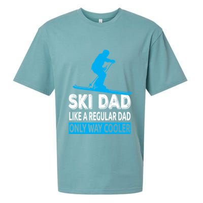 Ski Dad Like A Regular Dad Only Way Cooler Skiing Cute Gift Sueded Cloud Jersey T-Shirt