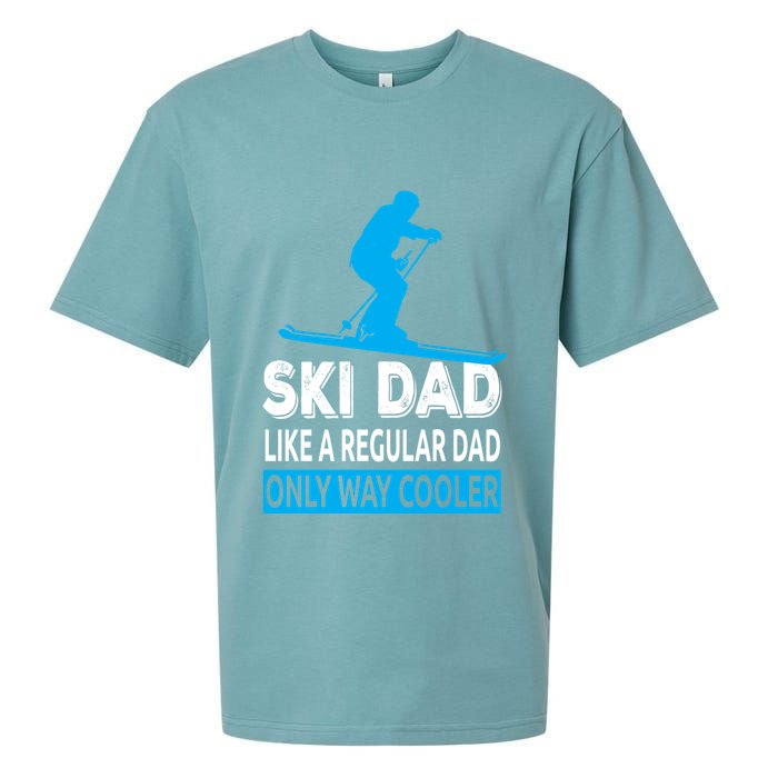 Ski Dad Like A Regular Dad Only Way Cooler Skiing Cute Gift Sueded Cloud Jersey T-Shirt