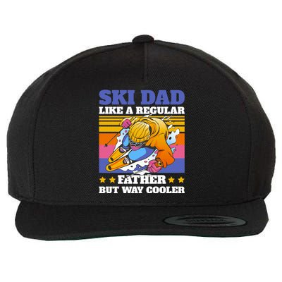 Ski Dad Like A Regular Dad But Way Cooler For Fathers Day Gift Wool Snapback Cap