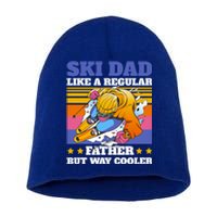 Ski Dad Like A Regular Dad But Way Cooler For Fathers Day Gift Short Acrylic Beanie