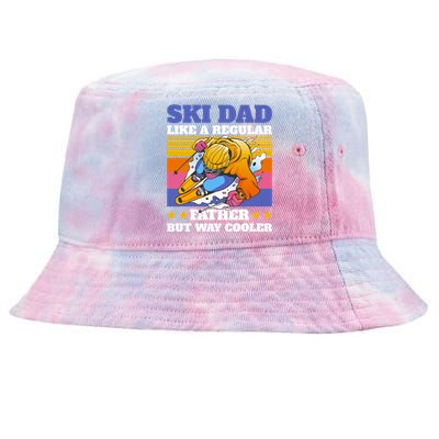 Ski Dad Like A Regular Dad But Way Cooler For Fathers Day Gift Tie-Dyed Bucket Hat