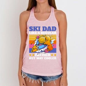 Ski Dad Like A Regular Dad But Way Cooler For Fathers Day Gift Women's Knotted Racerback Tank